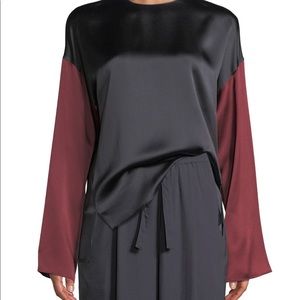 COPY - Vince  Coastal Merlot Longsleeve Silk Blouse